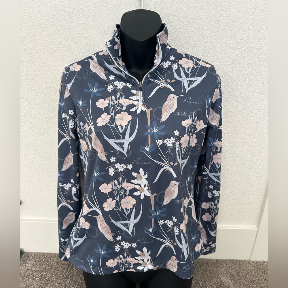 Ronner Design Equestrian Sportswear Quarter Zip Long Sleeve